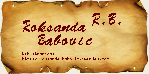 Roksanda Babović vizit kartica